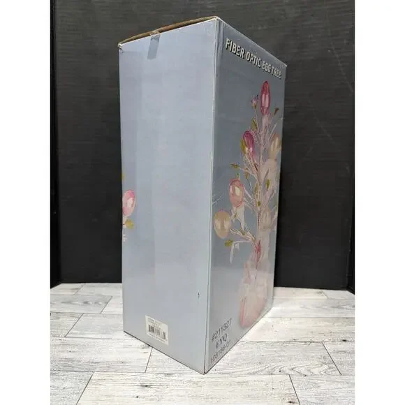 Vintage Colorful Fiber Optic Lighted Pastel Easter Egg Tree Spring Easter Decor - Picture 3 of 5